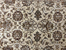 Indo Mahal Rug 6x9, Indian Carpet 6 x 9 ft, Light Green and Ivory, Floral Allover, Wool Oriental Carpet, Traditional Rug, Handmade
