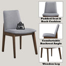 Kaela - 7 Pieces Dining Room Set - Light Gray / Walnut
