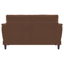 Selma Velvet Upholstered Crescent Arm Loveseat Rust