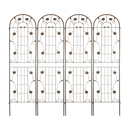 2 Pack Metal Garden Trellis 86.7' x 19.7' Rustproof Trellis for Climbing Plants Outdoor Flower Support Brown