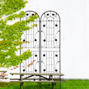 2 Pack Metal Garden Trellis 86.7' x 19.7' Rustproof Trellis for Climbing Plants Outdoor Flower Support Black