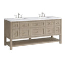 James Martin Breckenridge 72" Double Bathroom Vanity, Whitewashed Oak