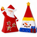 DIY Christmas Painting Craft Kit - 4 Blank Plaster Figurines Paint Set