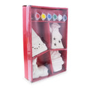 Christmas DIY Craft Kit: 4 White Blank Unfinished Figurines for Painting Your Own Decorations