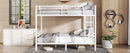 Metal Full XL over Full XL Bunk Bed for Teens and Adults,Space-Saving/Noise Reduced/No Box Spring Needed, White