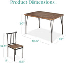 Drift Brown Contemporary Rectangular Dining Table Set
