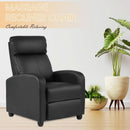 Massage Recliner Chair With Footrest Black PU Leather