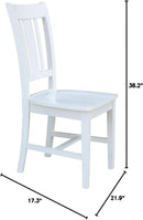 Set of Two White San Remo Splatback Dining Chairs