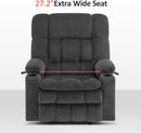 Dark Grey Wide Power Lift Recliner With Massage And USB