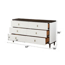 Carena - 5 Piece Bedroom Set (Eastern King Dresser Chest Mirror Nightstand) - Brown / Light Gray / White