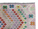 Pink Kilim Rug 6x8 Colorful Turkish Kilim Rug 6 x 8 Flat Weave Kilim Playful Kilim Multicolor Anatolian Chobi New Kilim