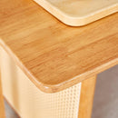 Table and chair set, ancient style solid wood dining table, imitation rattan table legs, beautiful simple solid wood dining chairation