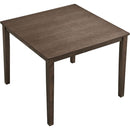 (1 Table with 4 Chairs)Wooden Dining Table Set, Mid Century Modern Square Wooden Kitchen Table and Upholstered Dining Chairs for Dining Room, Kitchen, Saving Space,Brown