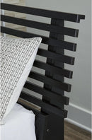 Modern Black Queen Slat Headboard Stylish Bedroom Design