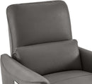 Power Recliner Chair USB Charging Charcoal Faux Leather