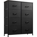 Fabric Storage Tower With 8 Drawers Charcoal Black