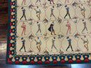 Square Tapestry 5x5, Wall Hanging, Human Pictorials, Court Jesters, Vintage
