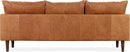Girona 88 Inch Leather Sofa Cognac Tan With Tufted Back