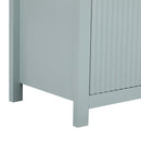 Modern Wave-Pattern Sideboard Cabinet with 2 Drawers and 4 Doors, 3-Level Adjustable Shelves, Aluminum Arc Handles, Scandinavian Style, 3 Colors, Suitable for Entryway, Living Room, Foyer