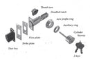 Low profile Deadbolt Latch Single Cylinder Thumbturn