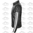 Dean Black Real Cowhide Biker Leather Jacket