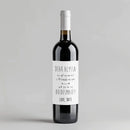 Dear Bridesmaid White Wine Label