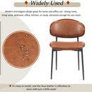 Mid-Century Modern Dining Chairs Set of 2 – Italian-Inspired Bentwood Design with Matte Metal Legs & Luxe PU Leather Seating