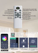 52 Inch Ceiling Fan With Light Remote App Control Brown