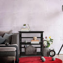 Montego 3 Shelf Bookcase Black Solid Wood Construction