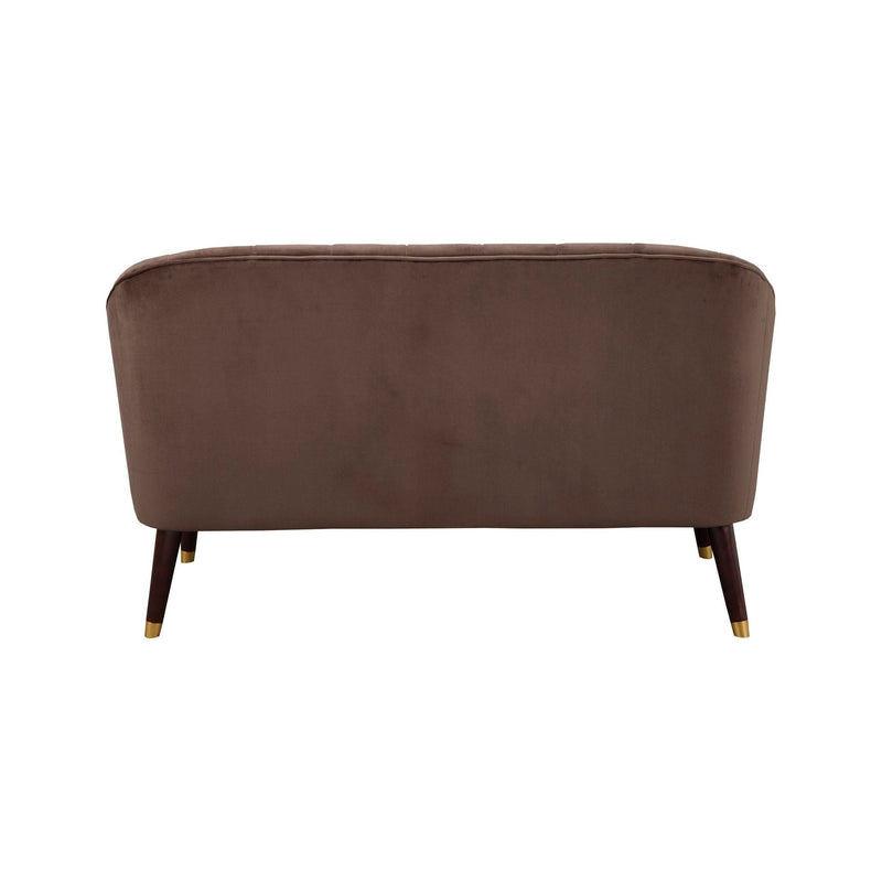 Deco Upholstered Bench, Brown/Gold