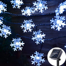 Decorative Snowflake Solar String Lights for Yard and Christmas
