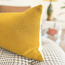 Textured Mustard Yellow Lumbar Pillow