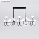 DecorBites™ 15-Light Black Ceiling Light: Modern Clear Glass Globe Pendant with Adjustable Hanging Cord