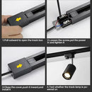 DecorBites™ 1m Black White Aluminum 2-Wire Connector Track Rail Spotlight Fitting