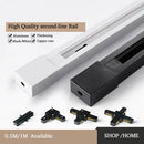 DecorBites™ 1m Black White Aluminum 2-Wire Connector Track Rail Spotlight Fitting