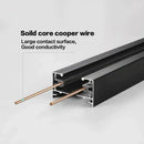 DecorBites™ 1m Black White Aluminum 2-Wire Connector Track Rail Spotlight Fitting