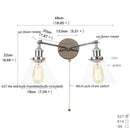 Modern chrome double glass led wall lamps bedroom sconce light fixtures