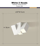 Modern white square dimmable ceiling spot light living room