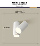 Modern white square dimmable ceiling spot light living room
