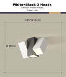 Modern white square dimmable ceiling spot light living room