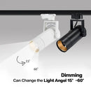 Modern white & black 25w dimmable led spotlight living room track light