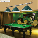 DecorBites™ 3-Head Conical Metallic Billiard Light - Indoor Island Lighting Fixture in Black/Red/Blue