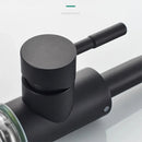 Modern brushed stainless steel bathroom sink faucet