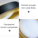 Modern black & gold led ceiling lamp for home office