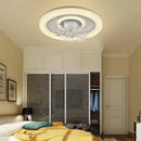 Modern white rotating air supply ceiling fan bedroom led light