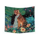 Decorbites 3d print tiger linen blanket bedroom soft warm throw