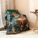 Decorbites 3d print tiger linen blanket bedroom soft warm throw