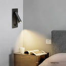 Modern brass and black led mounted headboard wall light bedroom