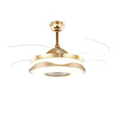DecorBites™ 42" Gold Bluetooth Ceiling Fan Light with Remote & RGB Color Control