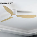 Modern black & white ceiling fan with led light & remote control bedroom